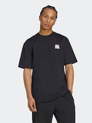 adidas Originals Black Loose Wabash T-Shirt - Image 1 of 6