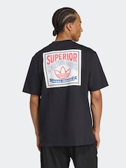 adidas Originals Black Loose Wabash T-Shirt - Image 2 of 6