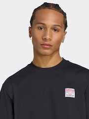 adidas Originals Black Loose Wabash T-Shirt - Image 4 of 6