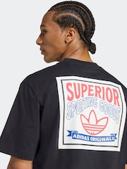 adidas Originals Black Loose Wabash T-Shirt - Image 5 of 6