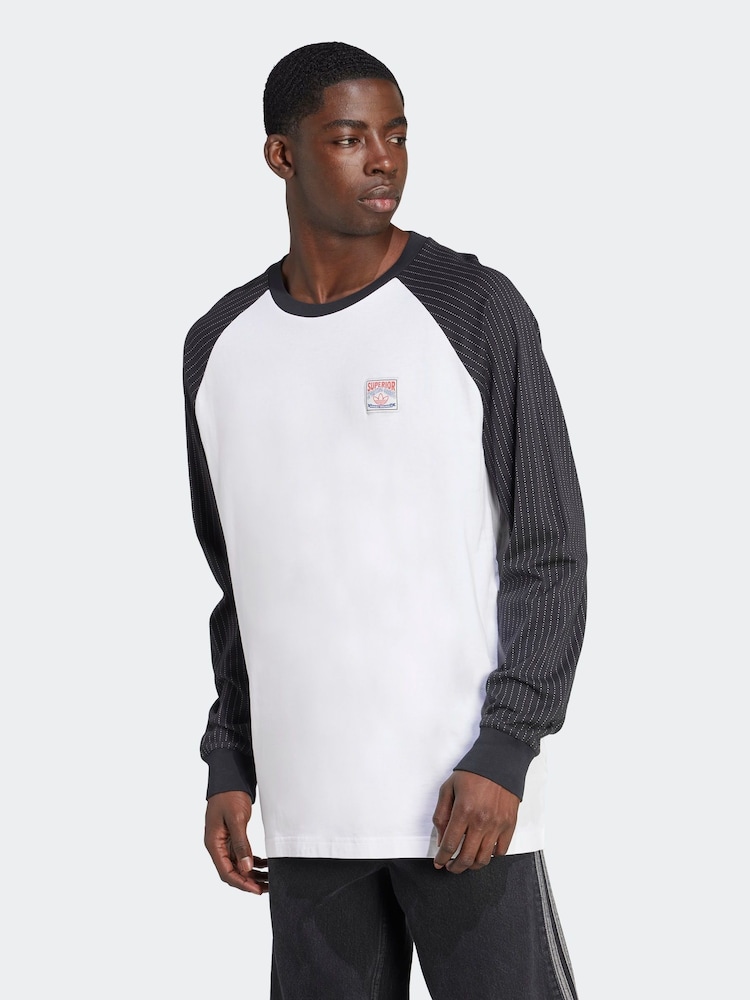 adidas Originals White Wabash Loose Baseball Jersey T-Shirt - Image 1 of 6