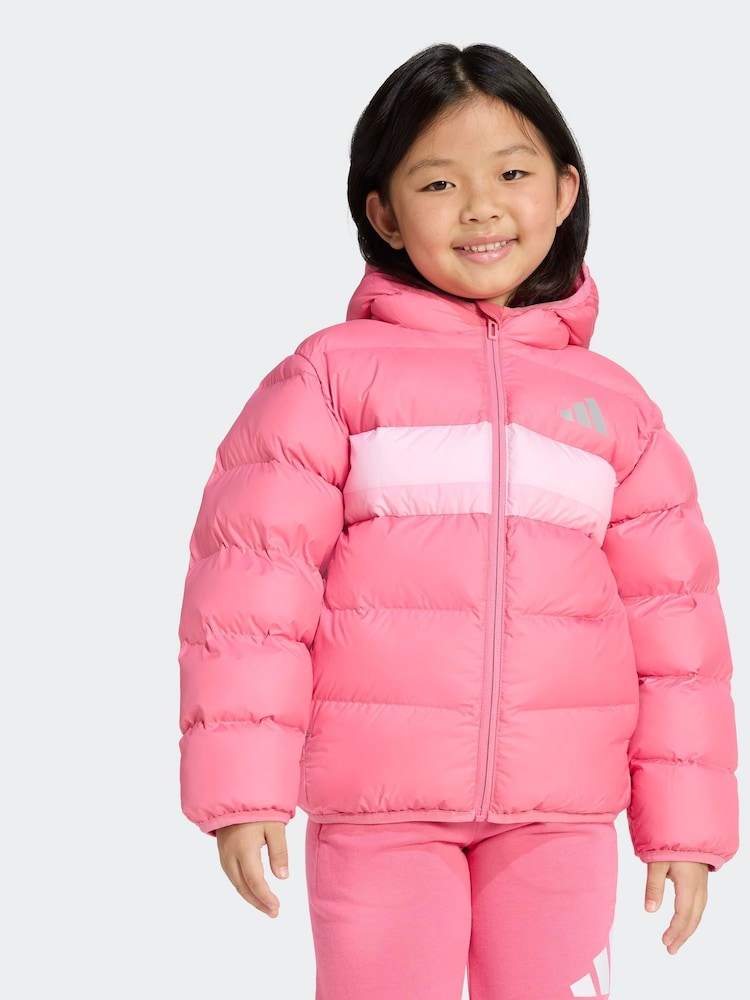 adidas Pink Synthetic Down Little Kids Jacket - Image 1 of 6