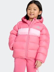 adidas Pink Synthetic Down Little Kids Jacket - Image 3 of 6