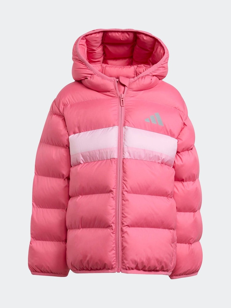 adidas Pink Synthetic Down Little Kids Jacket - Image 6 of 6