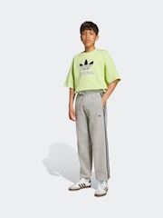 adidas Originals Grey Loose 3-Stripes Kids Joggers - Image 4 of 6