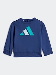 adidas Blue Essentials Sweat Top & Jogger Sets Infant Kids - Image 2 of 7