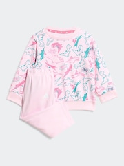 adidas Pink Essentials Adiraptor French Terry Jogger Set Infant Kids - Image 1 of 7