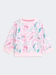 adidas Pink Essentials Adiraptor French Terry Jogger Set Infant Kids - Image 2 of 7