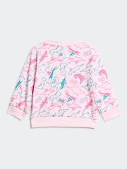 adidas Pink Essentials Adiraptor French Terry Jogger Set Infant Kids - Image 3 of 7