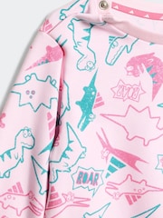 adidas Pink Essentials Adiraptor French Terry Jogger Set Infant Kids - Image 5 of 7