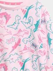 adidas Pink Essentials Adiraptor French Terry Jogger Set Infant Kids - Image 6 of 7