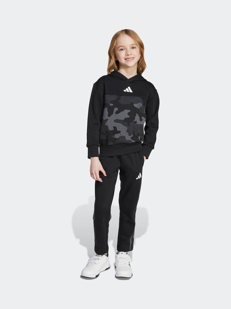 adidas Black Essentials Camo Fleece Jogger Set Little Kids - Image 2 of 8