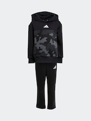 adidas Black Essentials Camo Fleece Jogger Set Little Kids - Image 6 of 8