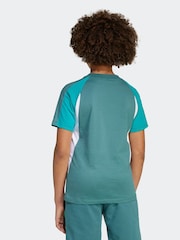 adidas Green Seasonal Essentials Colorblock T-Shirt Kids - Image 2 of 5