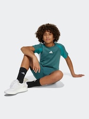 adidas Green Seasonal Essentials Colorblock T-Shirt Kids - Image 5 of 5