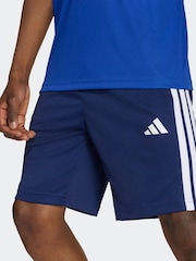 adidas Blue Train Essentials 3-Stripes T-Shirt & Shorts Kids - Image 5 of 8