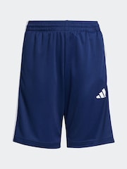 adidas Blue Train Essentials 3-Stripes T-Shirt & Shorts Kids - Image 8 of 8