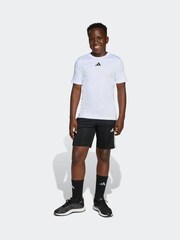 adidas White Train Essentials 3-Stripes T-Shirt Set Kids - Image 1 of 5