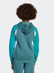 adidas Green Essentials Colorblock Fleece Hoodie Kids - Image 2 of 5