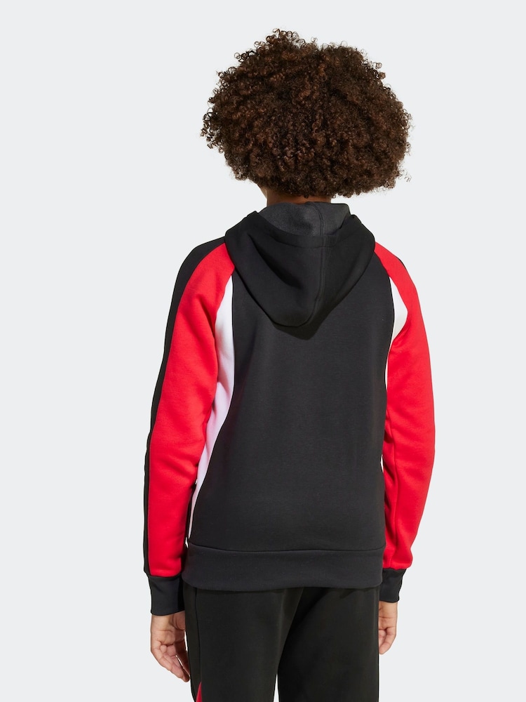 adidas Black Essentials Colorblock Fleece Hoodie Kids - Image 2 of 5