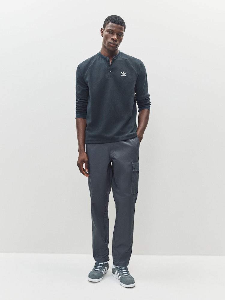 adidas Originals Black Trefoil Essentials Long-sleeve Top - Image 2 of 4 adidas Originals Black Trefoil Essentials Long-sleeve Top - Image 2 of 4
