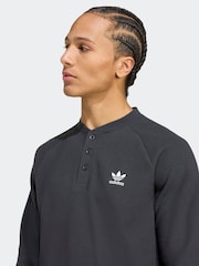 adidas Originals Black Trefoil Essentials Long-sleeve Top - Image 4 of 7