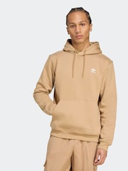 adidas Originals Brown Trefoil Essentials Hoodie - Image 1 of 6