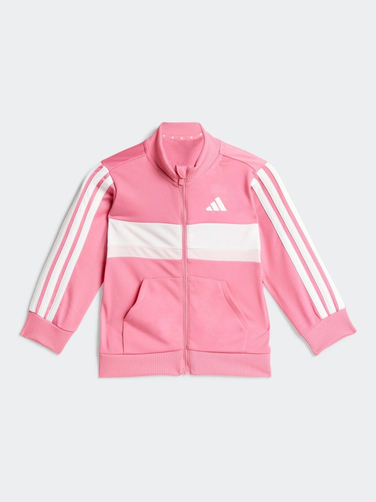 adidas Pink Essentials Tiberio 3-Stripes Tracksuit Infant Kids - Image 2 of 7