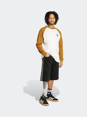 adidas Originals White Off Wabash Loose Baseball Jersey T-Shirt - Image 3 of 6