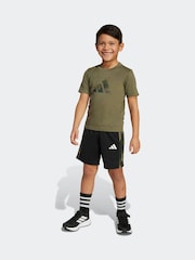 adidas Green Light Train Essentials Camo Logo Infant Kids T-Shirt and Shorts Set - Image 1 of 8