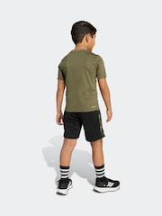 adidas Green Light Train Essentials Camo Logo Infant Kids T-Shirt and Shorts Set - Image 2 of 8