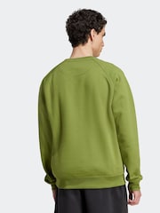 adidas Originals Green Trefoil Essentials Crew Sweatshirt - Image 2 of 6