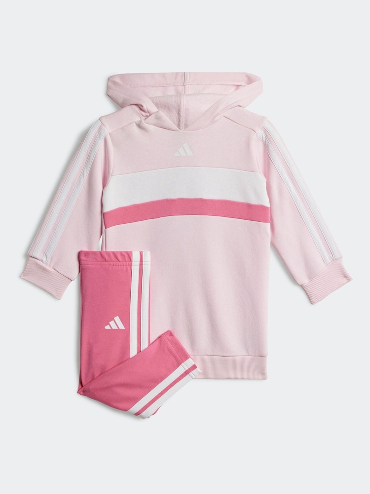 adidas Pink Essentials Tiberio Hoodie and Leggings Set Infant Kids - Image 1 of 7