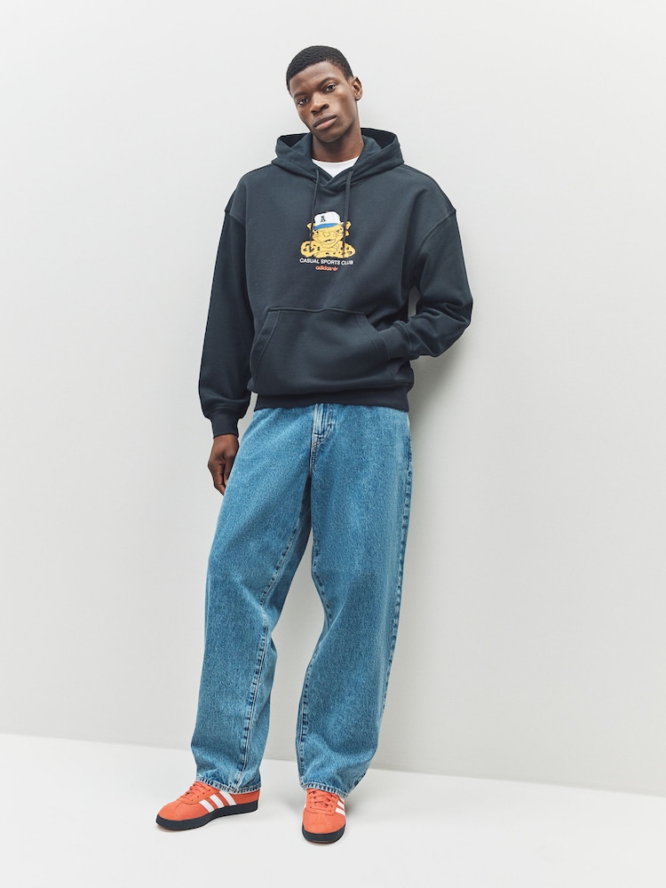 adidas Originals Black Wabash Loose Hoodie - Image 2 of 6