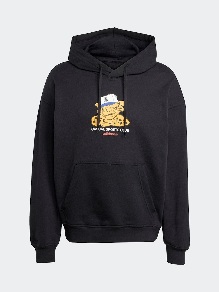 adidas Originals Black Wabash Loose Hoodie - Image 6 of 6