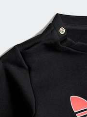 adidas originals Black Trefoil Sweatshirt and Joggers Set Infant Kids - Image 4 of 4