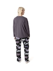 Vanilla Underground Grey Womens Casper The Friendly Ghost 100% Cotton Pyjamas - Image 2 of 6