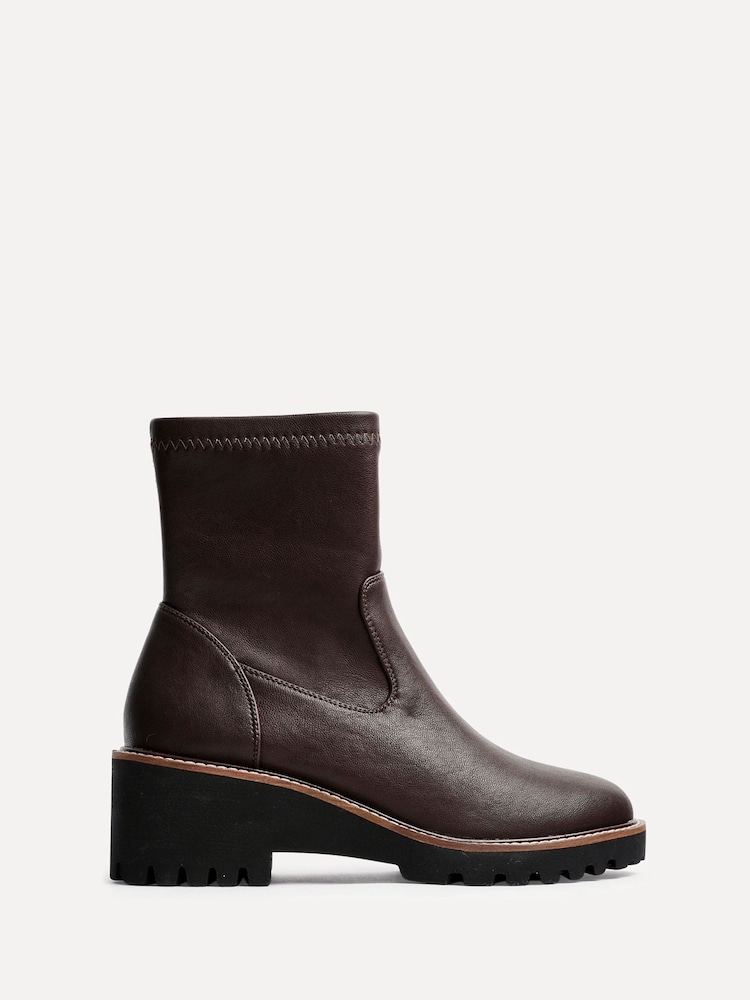 Linzi Brown Trish Wedged Heel Ankle Boots - Image 3 of 5