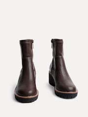 Linzi Brown Trish Wedged Heel Ankle Boots - Image 4 of 5