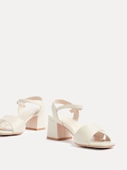 Linzi Nude Vivian Wide Fit Heeled Sandals With Crossover Front Strap - Image 6 of 6