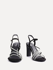 Черный - Linzi Matilda Diamante Block Heeled Sandals - Image 3 of 5