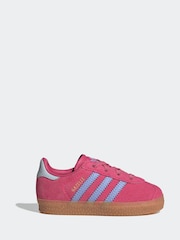 Adidas Originals Pink Light Gazelle Infant Kids Trainers - Image 1 of 9