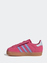 Adidas Originals Pink Light Gazelle Infant Kids Trainers - Image 2 of 9