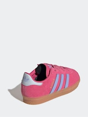 Adidas Originals Pink Light Gazelle Infant Kids Trainers - Image 4 of 9