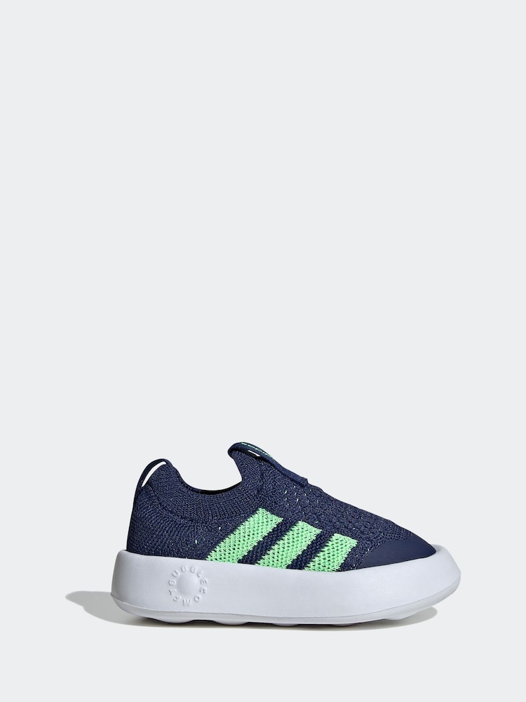 adidas Navy/Green Bubblecomfy Trainers - Image 1 of 9