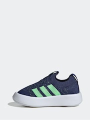 adidas Navy/Green Bubblecomfy Trainers - Image 2 of 9