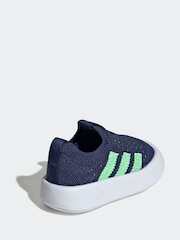 adidas Navy/Green Bubblecomfy Trainers - Image 4 of 9