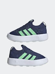 adidas Navy/Green Bubblecomfy Trainers - Image 5 of 9