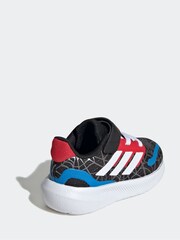 adidas Black Marvel Spider-Man Runfalcon Hook and Loop Kids Trainers - Image 4 of 9