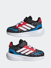 adidas Black Marvel Spider-Man Runfalcon Hook and Loop Kids Trainers - Image 7 of 9
